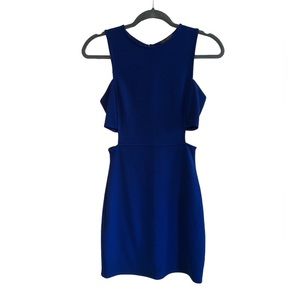 Soprano Blue Cut Out Mini Dress